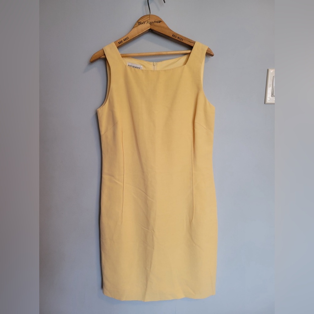Vintage Holt Renfrew Butter Yellow Dress